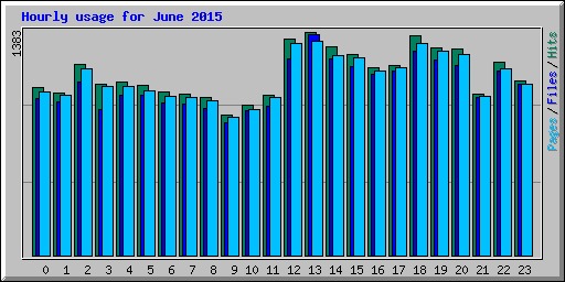 Hourly usage for June 2015